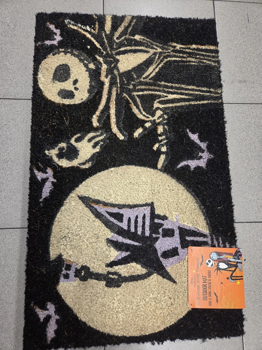 Disney The Nightmare Before Christmas Coir Mat - Black, Tan, Purple